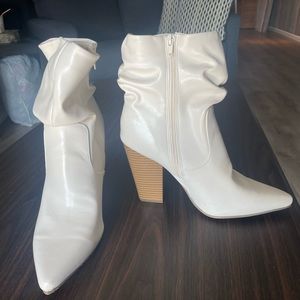 Just fab white booties